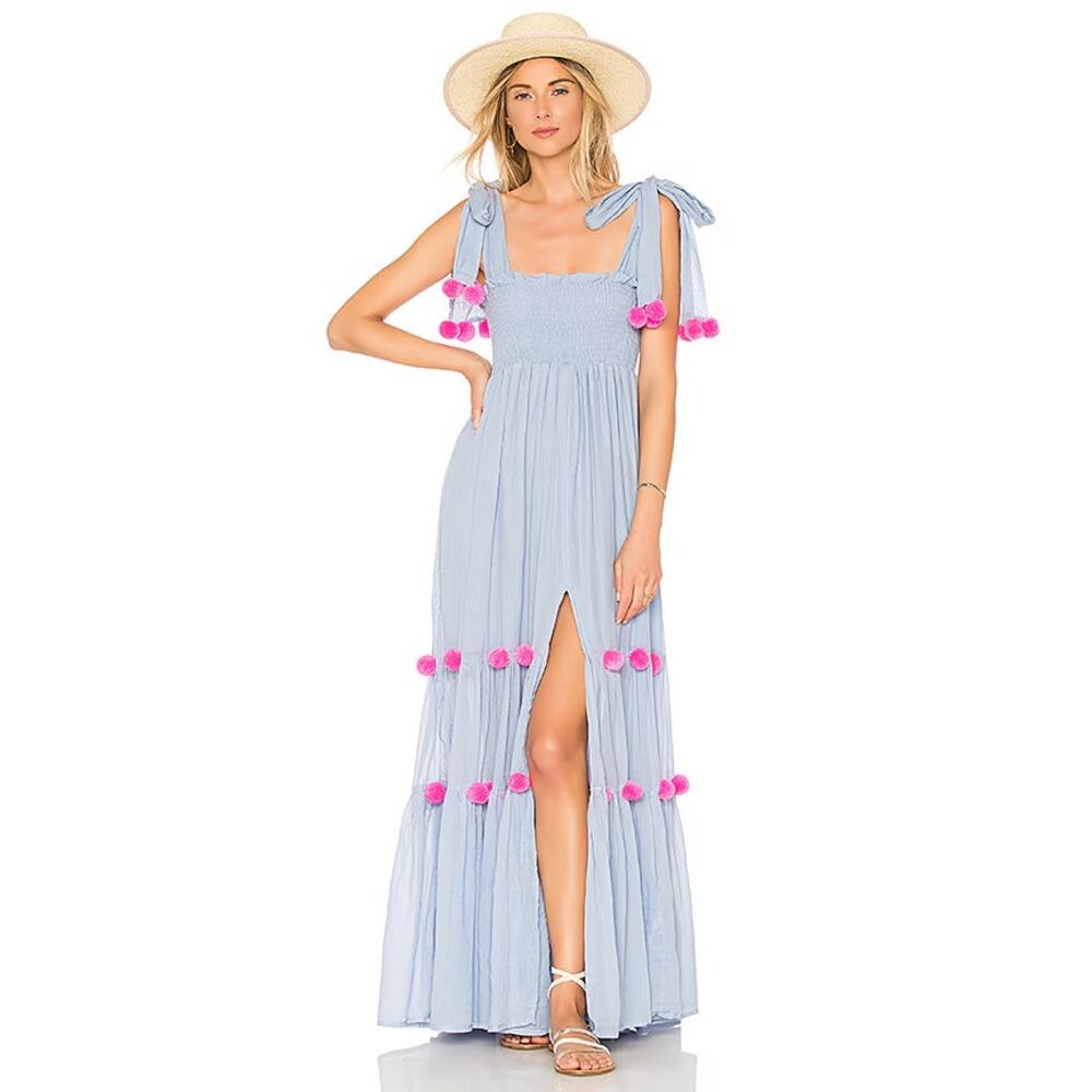 Sundress Maxi Pompom Maxi Dress